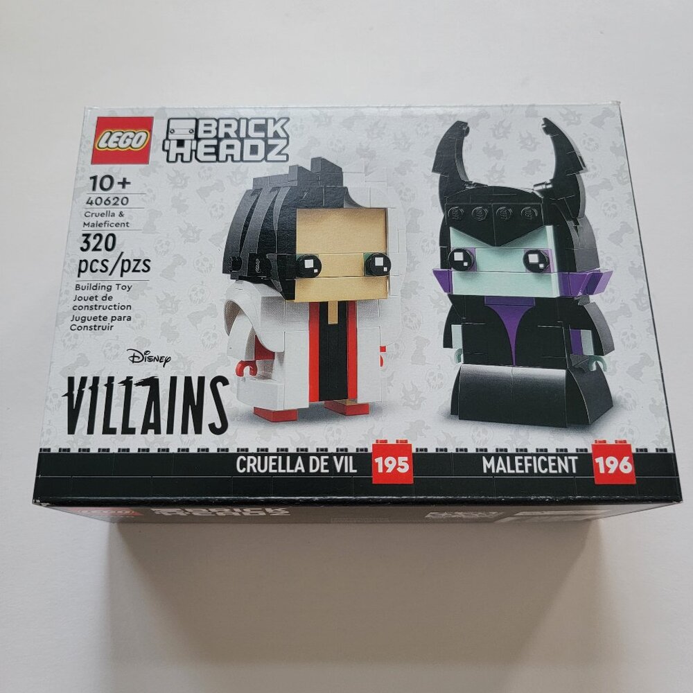 LEGO Brickheadz Disney Cruella De Vil and Maleficent 40620, new